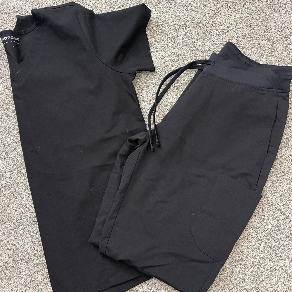 Black Women's Scrub Set